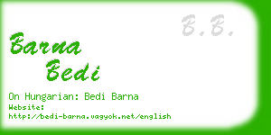 barna bedi business card